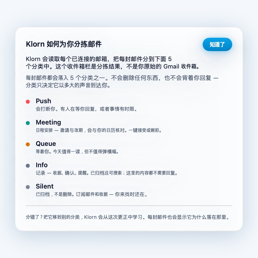 讲解五条通道的首次运行引导 —— Push、Meeting、Queue、Info 和 Silent